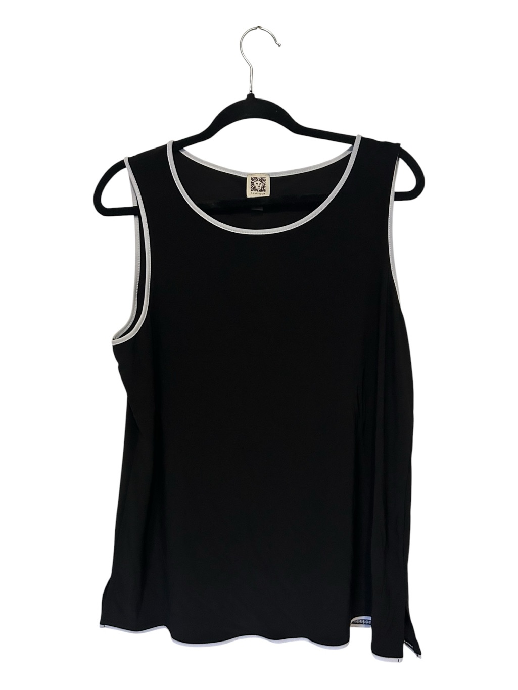 Anne Klein Black Tank Top With White Trim